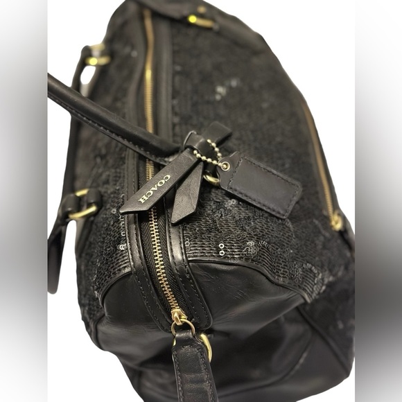 Coach Poppy Signature Sequin East West Satchel Limited Edition - Picture 14 of 17